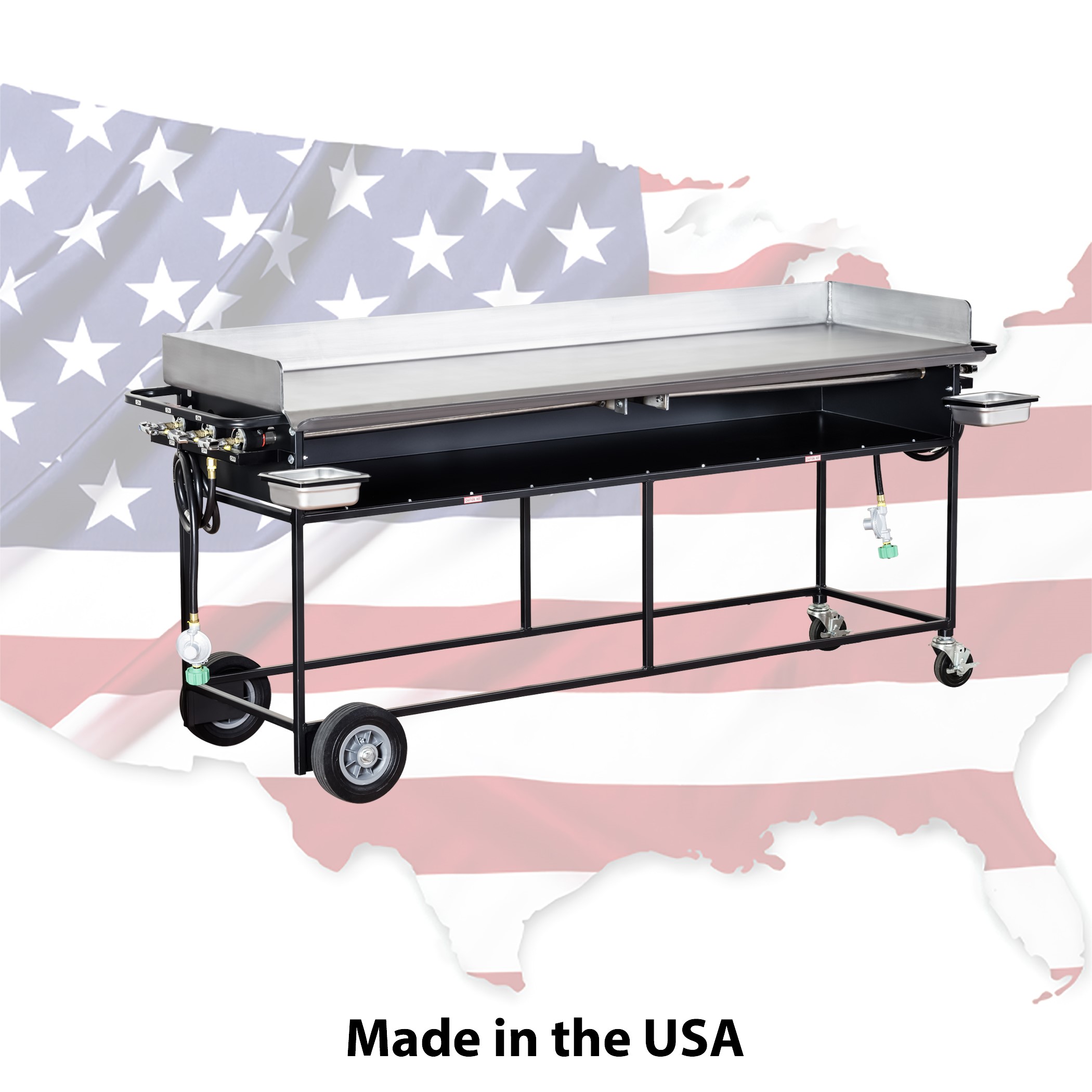 Backyard Pro LPG72 72 Stainless Steel Liquid Propane Outdoor Grill with  Griddle