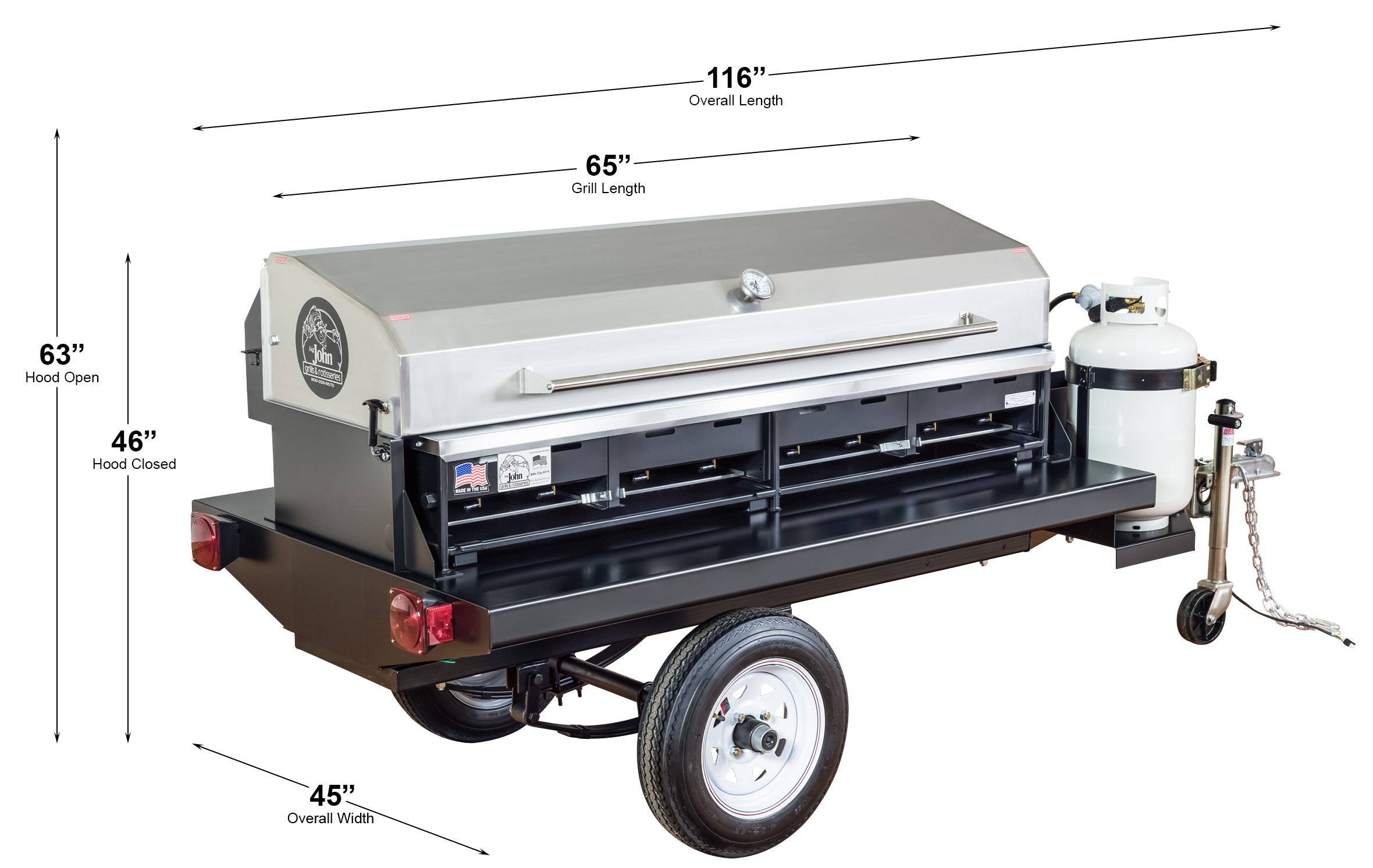 Big Johns Grills & Rotisseries E-Z WAY 60 Towable Gas Commercial