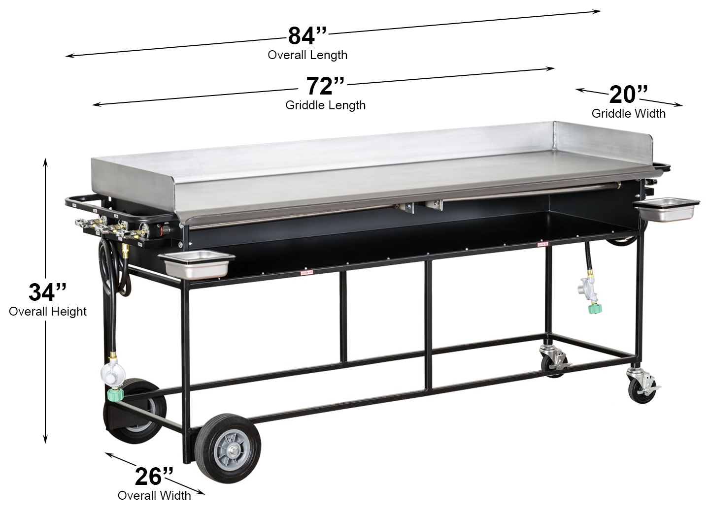 Backyard Pro LPG72 72 Stainless Steel Liquid Propane Outdoor Grill with  Griddle